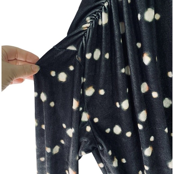 Atlein Ruched Velour Long Sleeve Surplice Wrap Dress Womens 40 | 8 NWT $1055 - Picture 10 of 11
